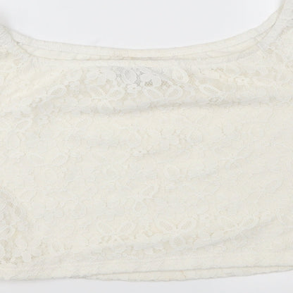Primark Womens Ivory  Lace Basic Blouse Size 10