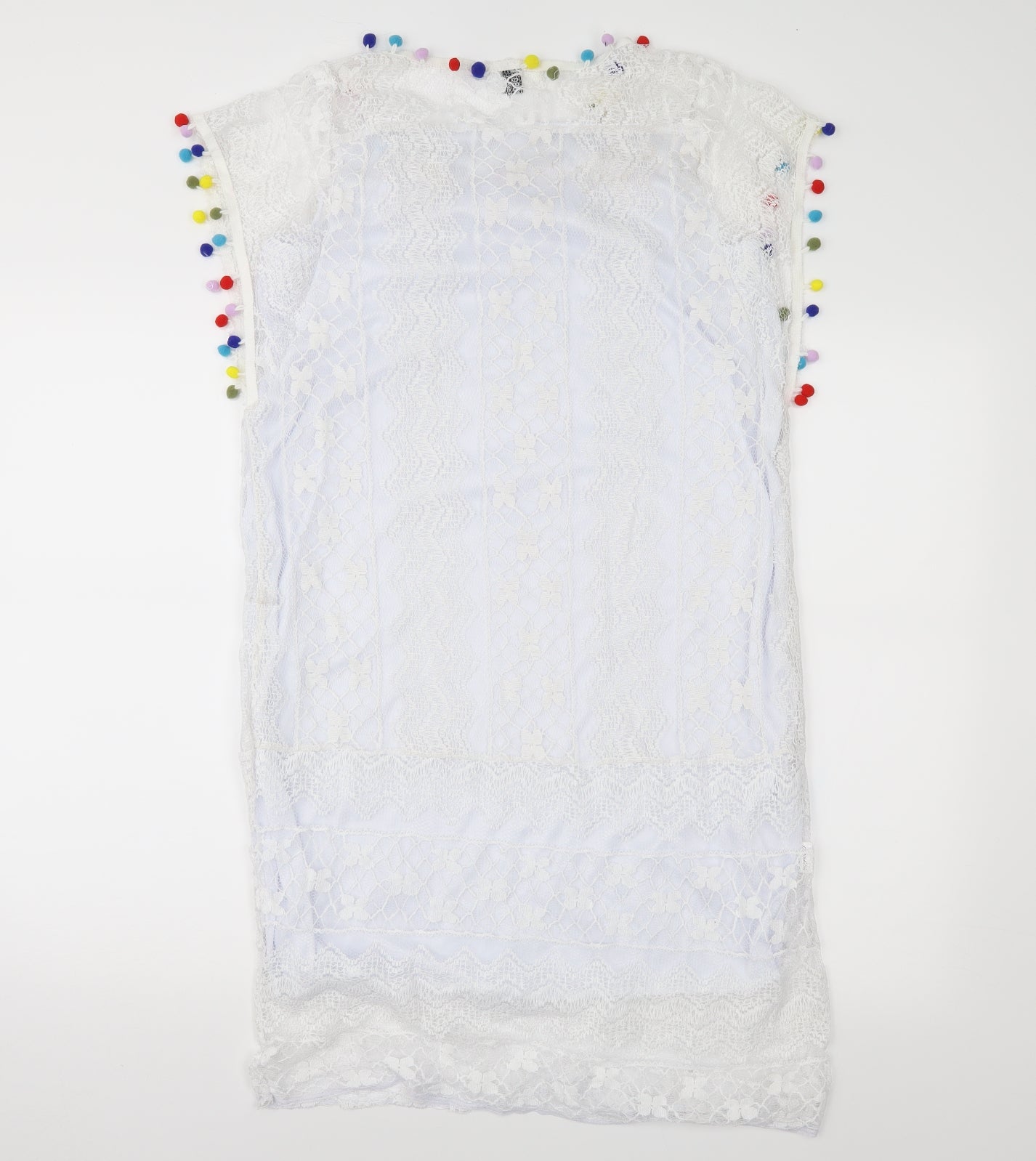 My Dress Room Womens White Geometric Lace Shift  Size XL
