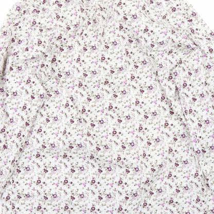 Mens UK Size 16 Marks and Spencer White  Button-Up Long Sleeve Casual Shirt
