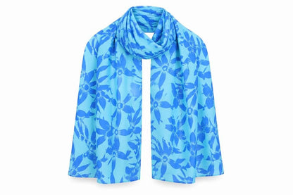 Preworn Womens Blue Floral   Shawl/Wrap