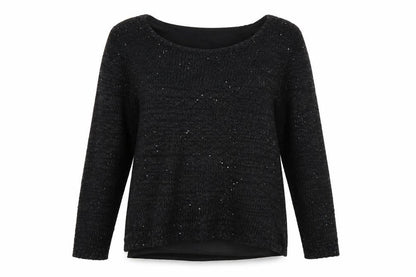 Fransa Womens Black   Pullover Jumper Size S