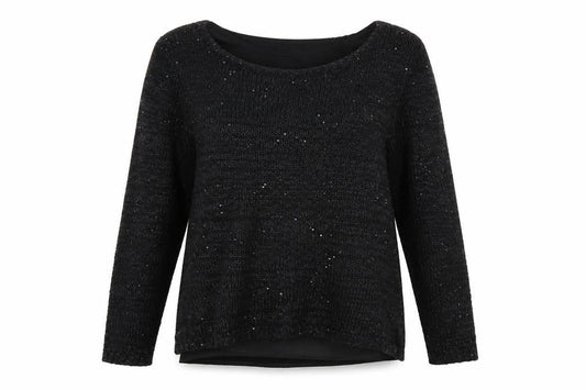 Fransa Womens Black   Pullover Jumper Size S