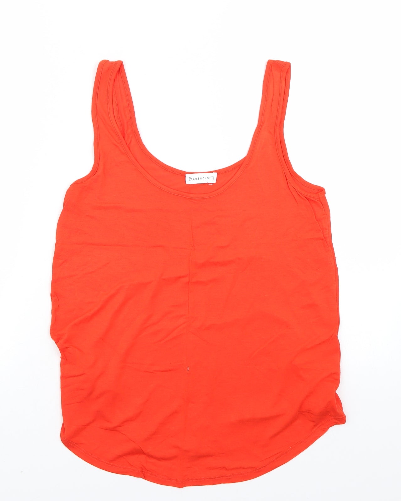 Womens UK Size 8 Warehouse Orange Basic Tank