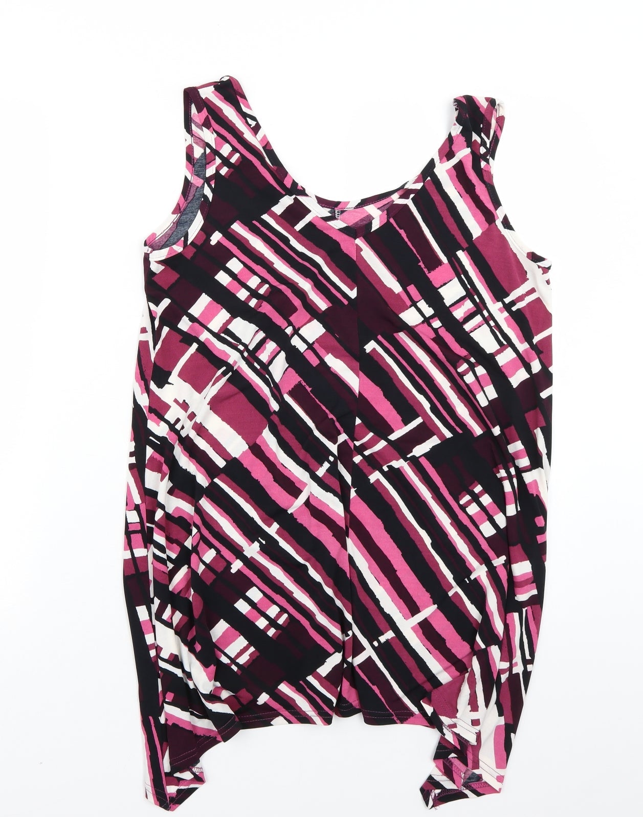 Womens UK Size M Reflections Pink Basic T-Shirt