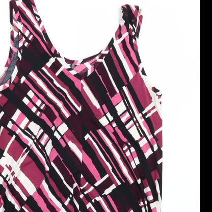 Womens UK Size M Reflections Pink Basic T-Shirt