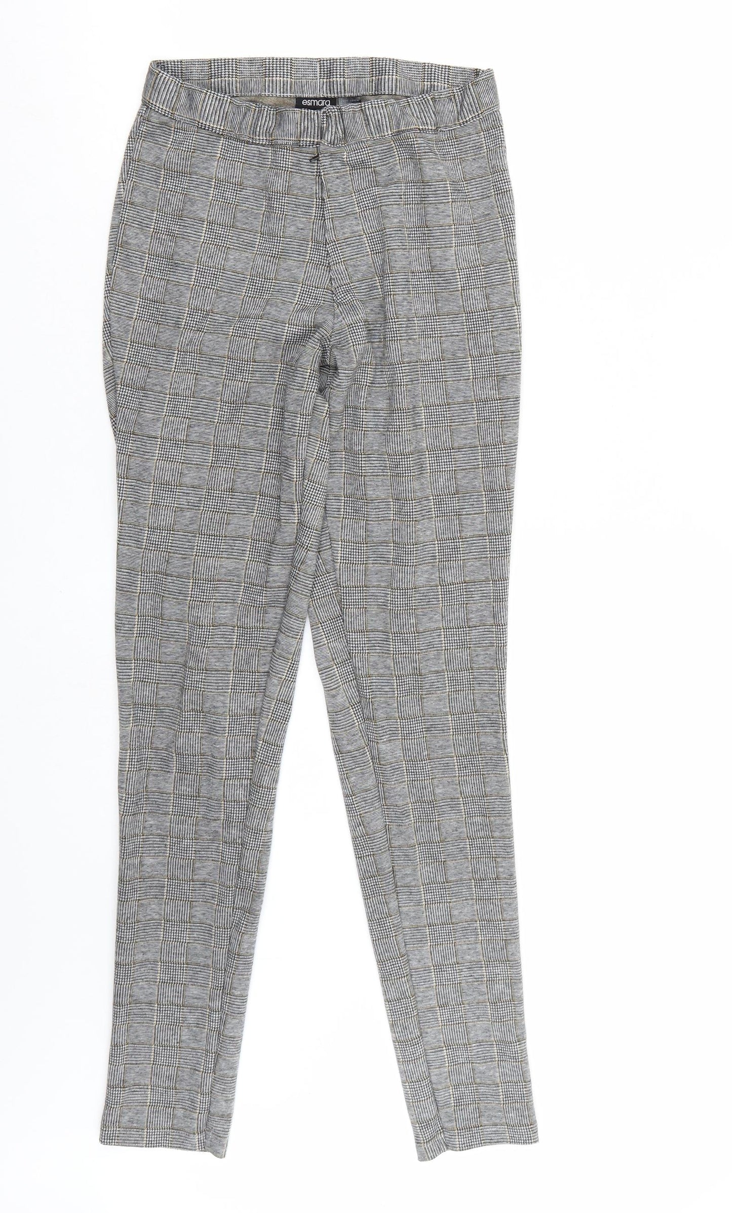 ESMARA Womens Grey Check  Trousers  Size 8 L29 in