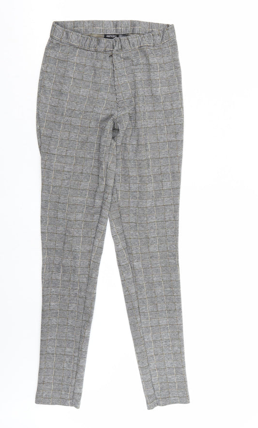 ESMARA Womens Grey Check  Trousers  Size 8 L29 in