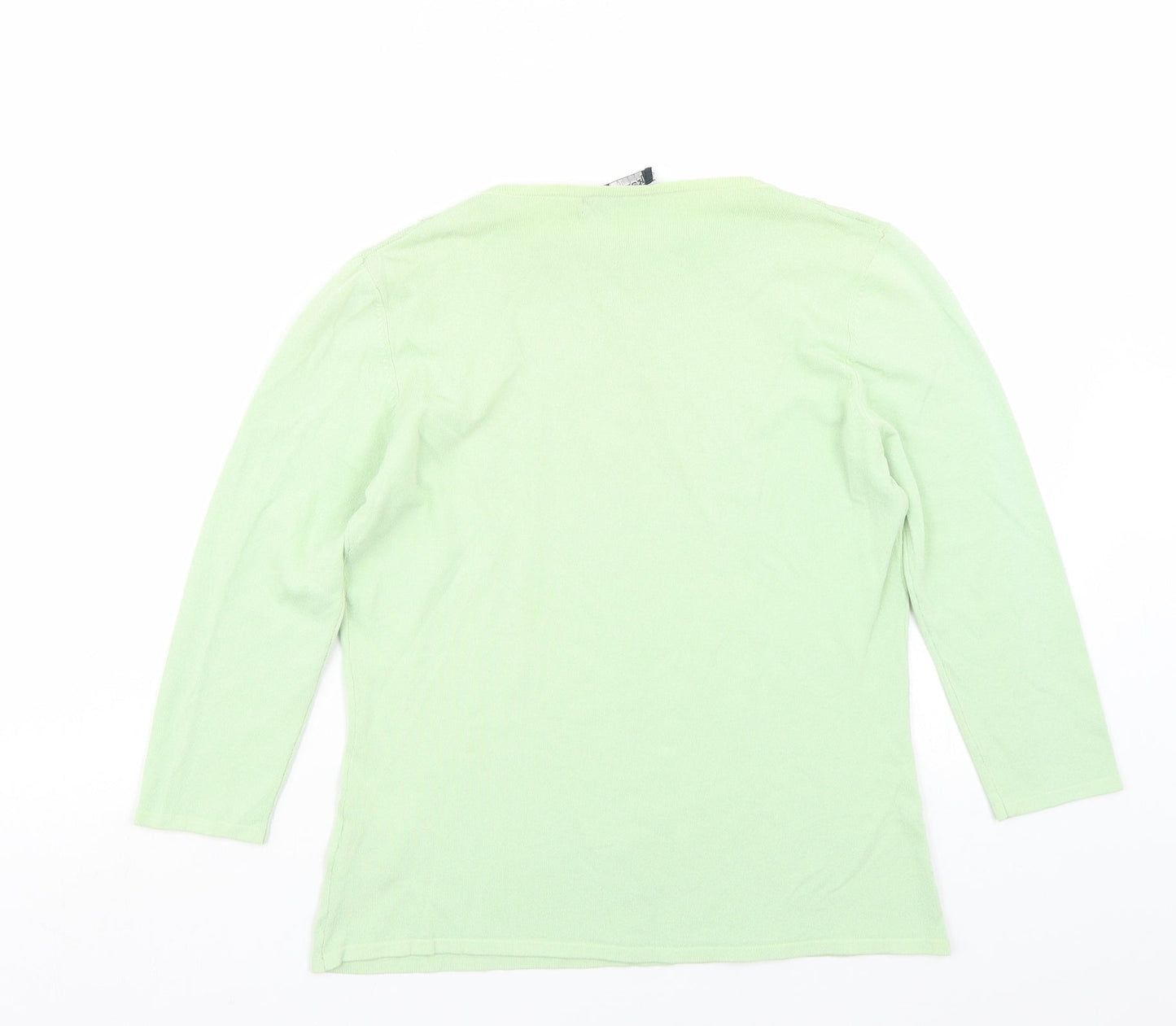 Womens UK Size S Karen Scott Green Basic T-Shirt