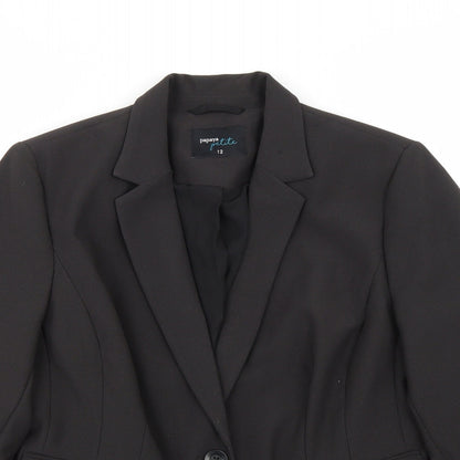 Papaya Womens Black   Jacket Coat Size 12