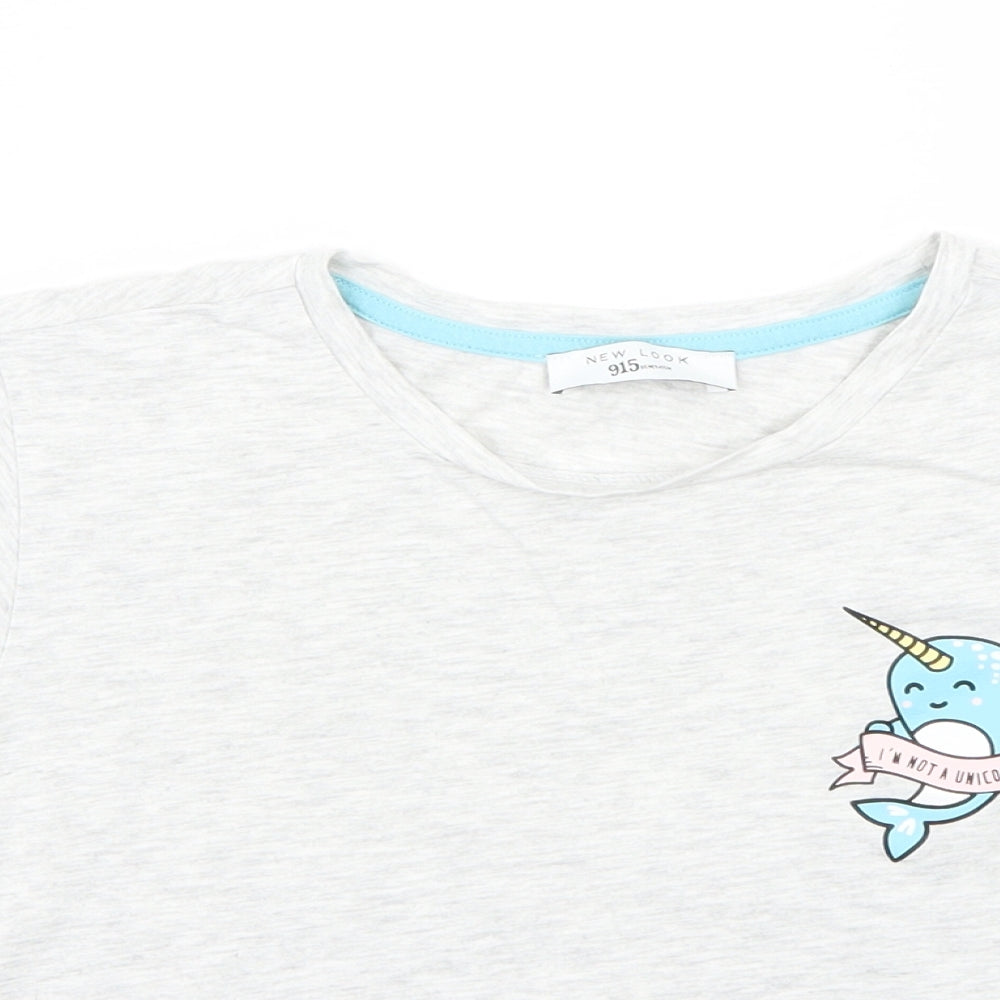 New Look Girls Grey   Basic T-Shirt Size S