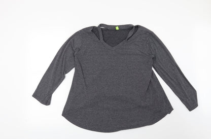 Womens Grey   Pullover Sweatshirt Size L