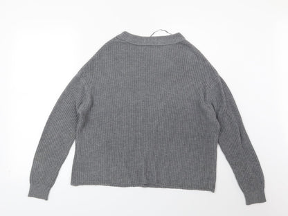 Pull&Bear Womens Grey   Pullover Jumper Size S