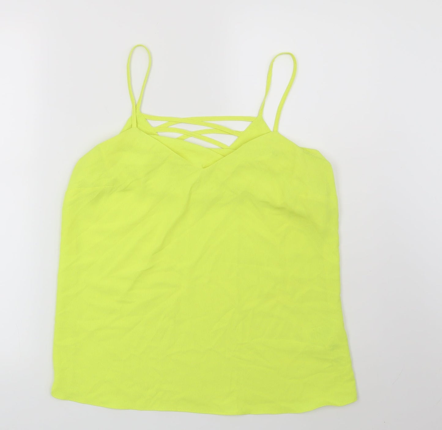 Womens UK Size 8 New Look Yellow Basic Blouse