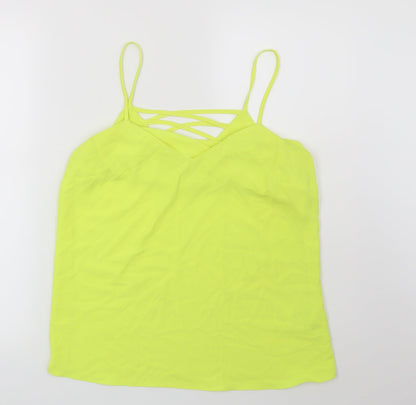 Womens UK Size 8 New Look Yellow Basic Blouse