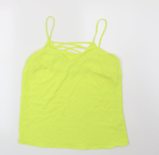Womens UK Size 8 New Look Yellow Basic Blouse