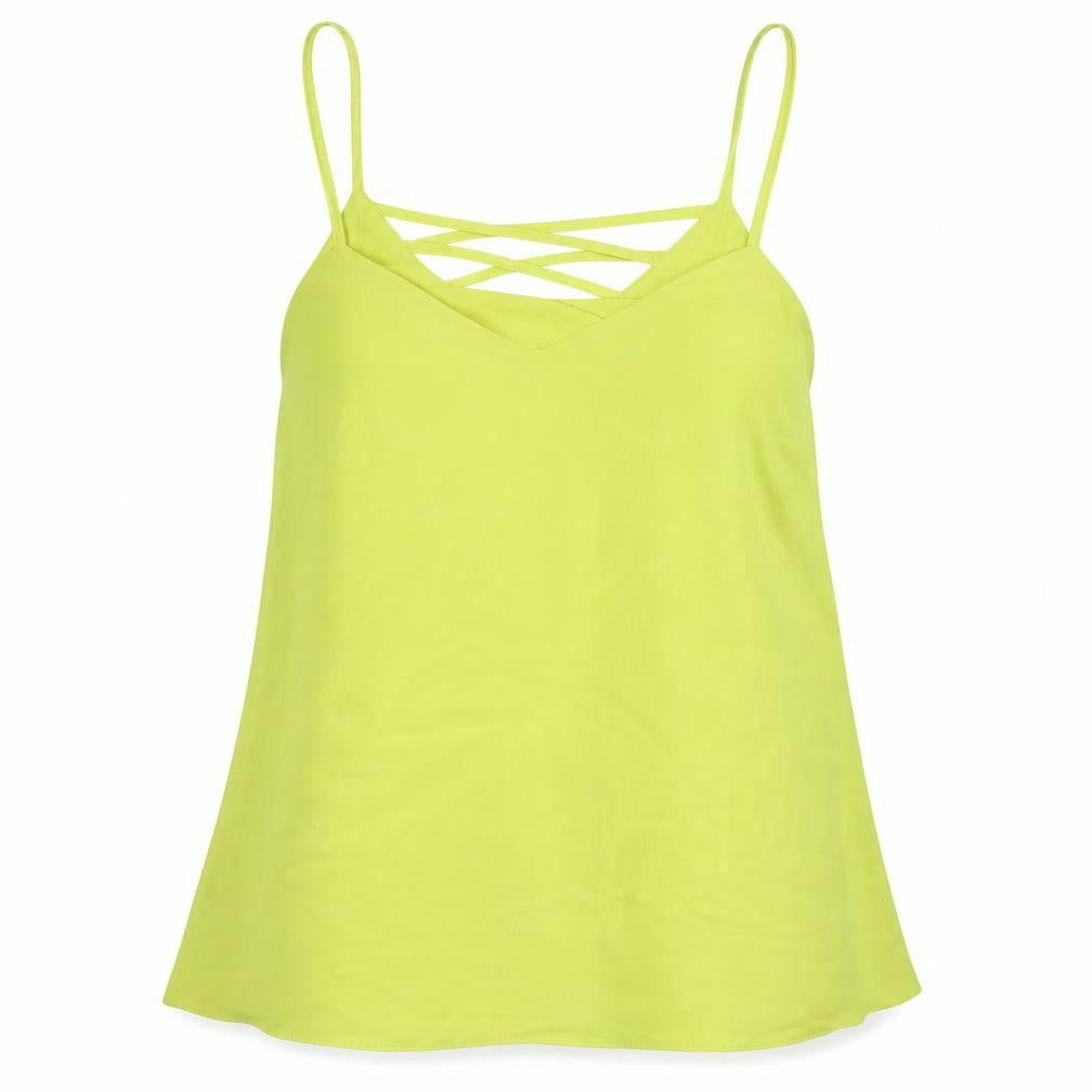 Womens UK Size 8 New Look Yellow Basic Blouse