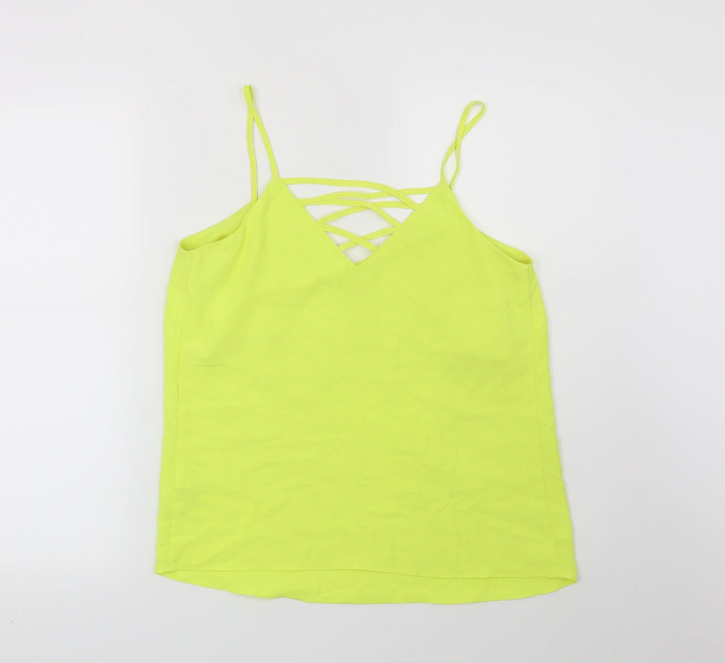 Womens UK Size 8 New Look Yellow Basic Blouse