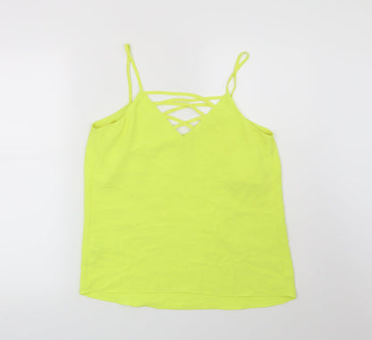 Womens UK Size 8 New Look Yellow Basic Blouse