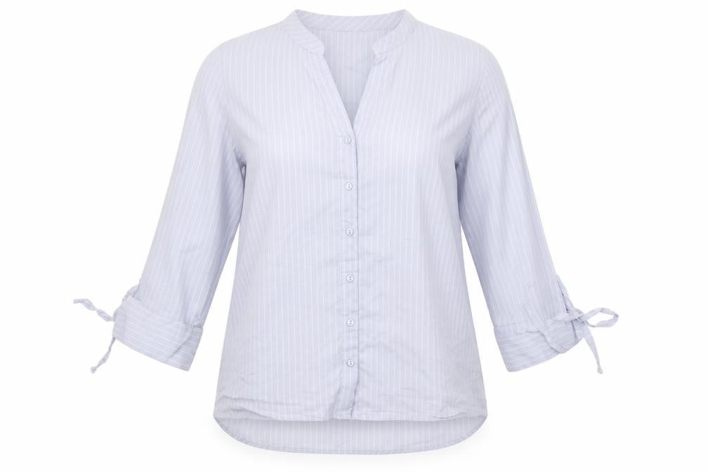 Womens UK Size L Preworn Blue Basic Button-Up