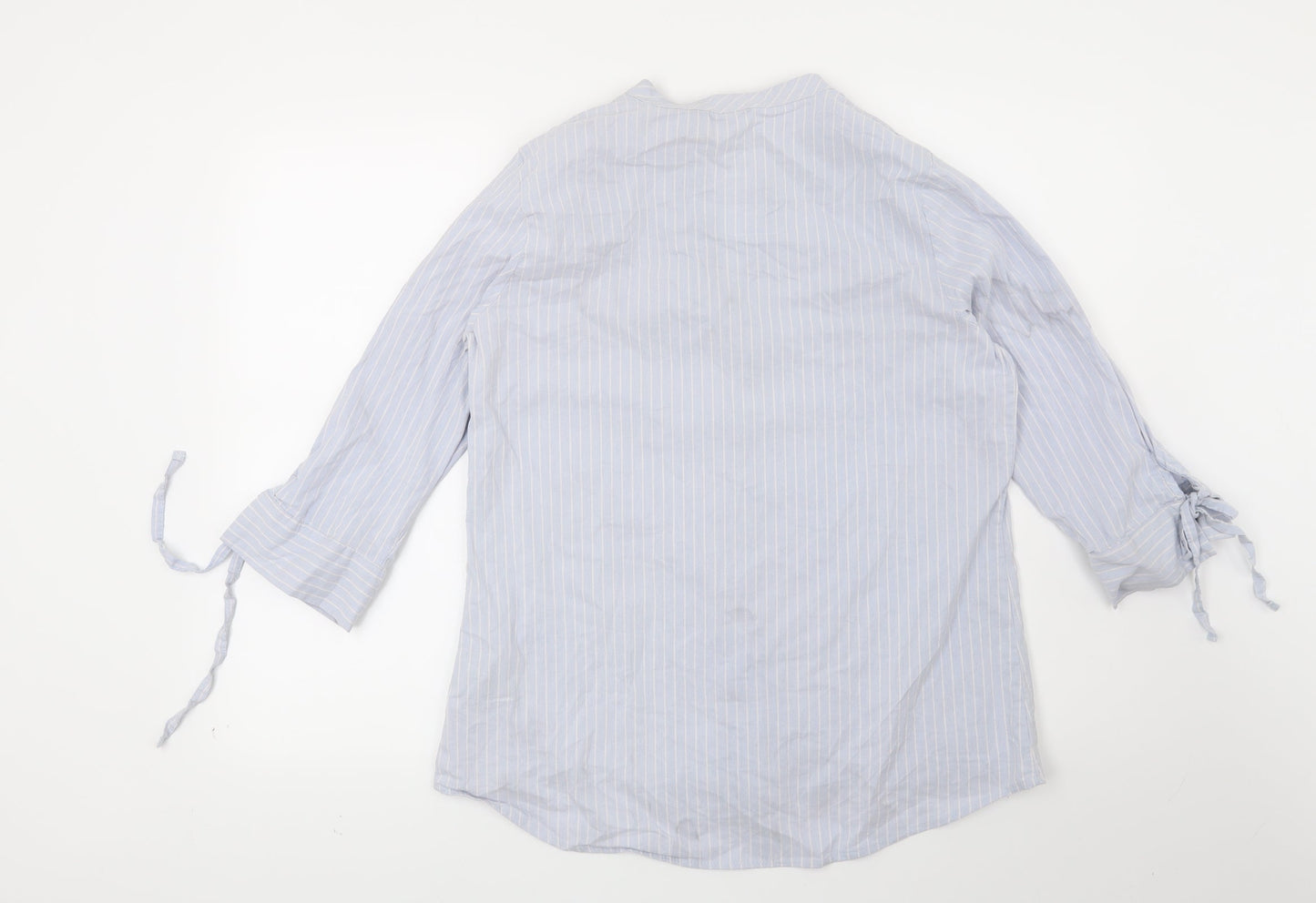 Womens UK Size L Preworn Blue Basic Button-Up