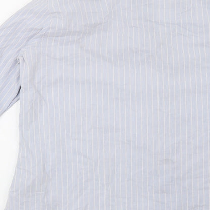 Womens UK Size L Preworn Blue Basic Button-Up