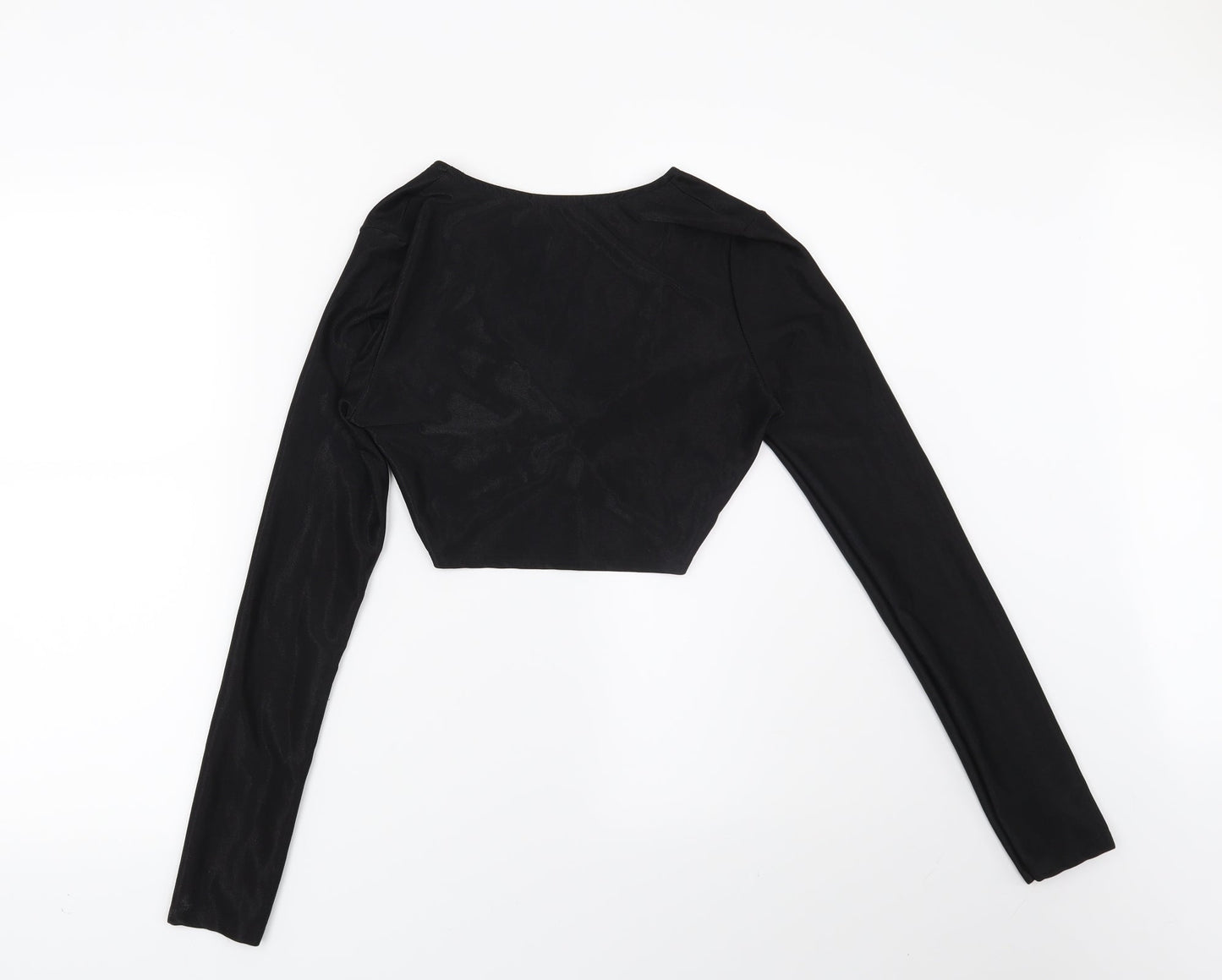 Womens UK Size 8 PRETTYLITTLETHING Black Basic Blouse