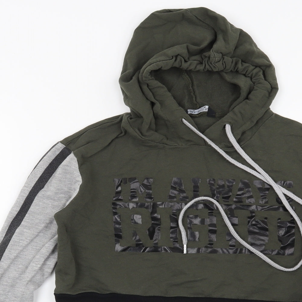 Select Womens Green   Pullover Hoodie Size 8  - I'm Always Right