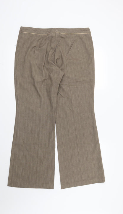 Womens UK Size 14 Marks and Spencer Regular Fit  Brown Trousers