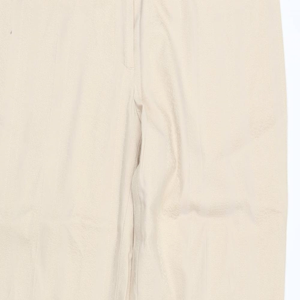 Womens UK Size 14 Marks and Spencer Regular Fit  Beige Trousers