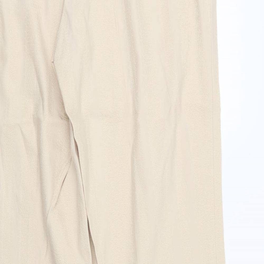Womens UK Size 14 Marks and Spencer Regular Fit  Beige Trousers