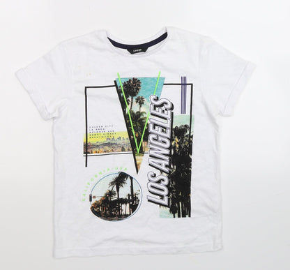 George Boys White   Basic T-Shirt Size 8-9 Years