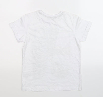 George Boys White   Basic T-Shirt Size 8-9 Years
