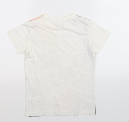 Next Boys White   Basic T-Shirt Size 6 Years