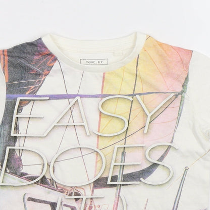 Next Boys White   Basic T-Shirt Size 6 Years