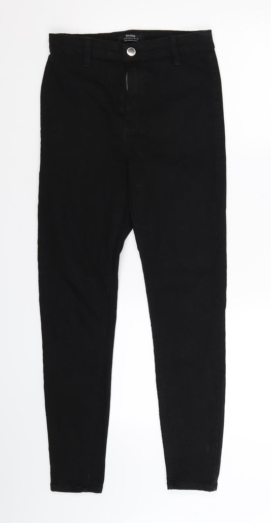 Bershka Womens Black  Denim Jegging Jeans Size 8 L27 in