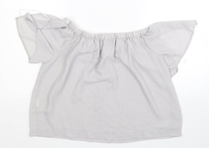 Womens UK Size 14 Atmosphere Grey Basic Blouse