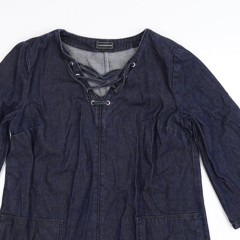 Warehouse Womens Blue  Denim Mini  Size 12