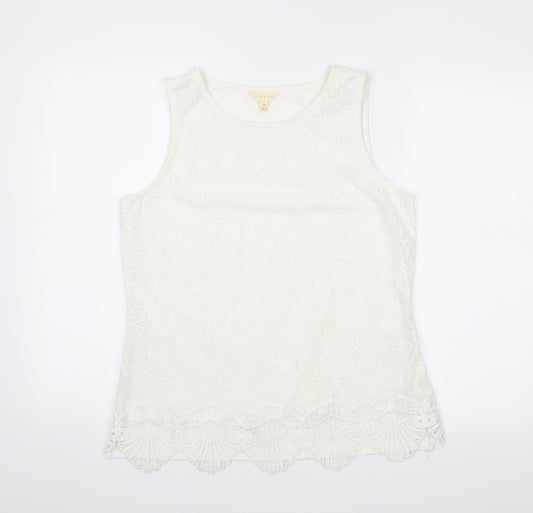 Womens UK Size M adiva Ivory Tunic Tank