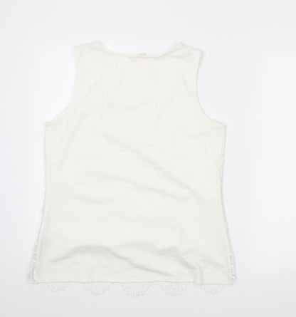Womens UK Size M adiva Ivory Tunic Tank