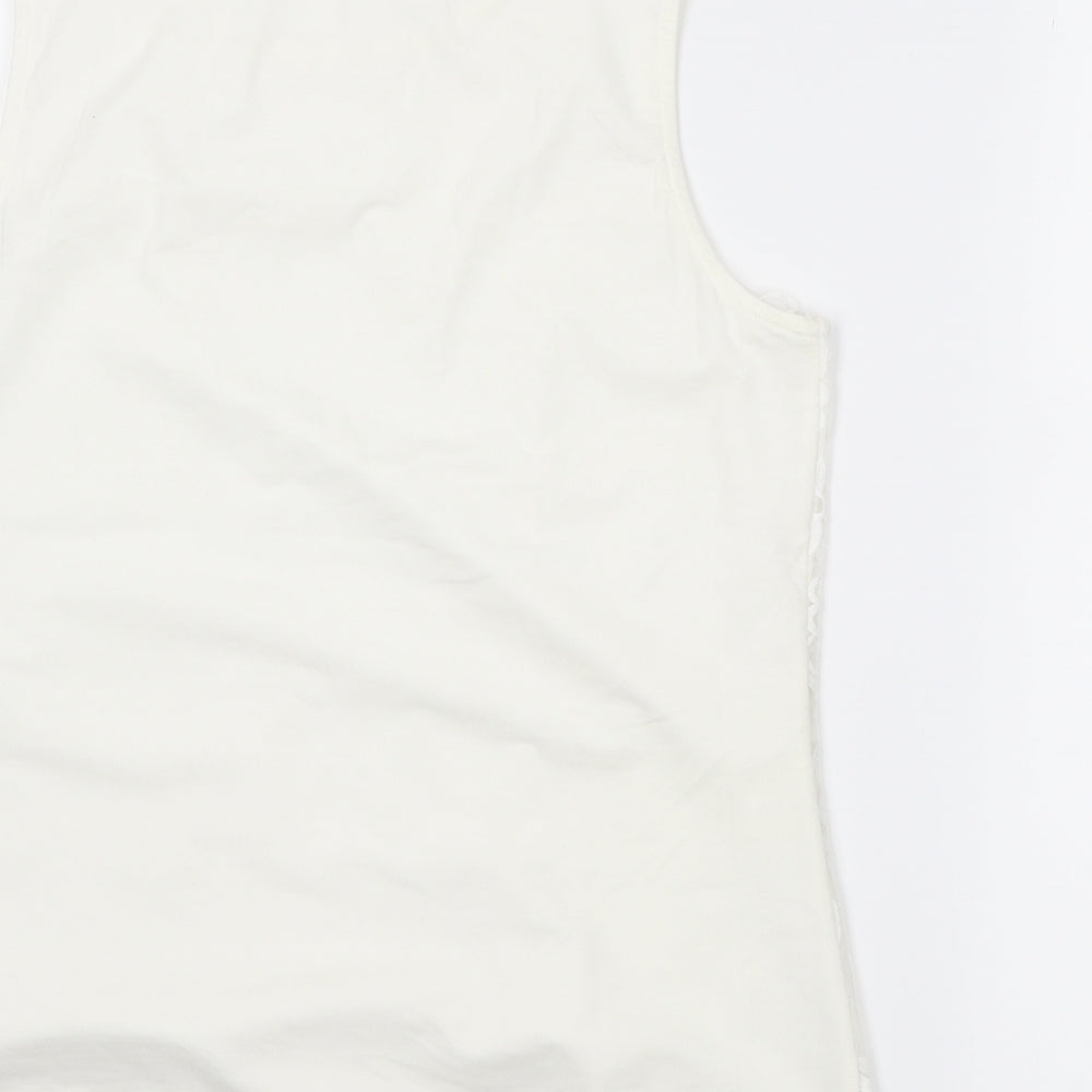 Womens UK Size M adiva Ivory Tunic Tank