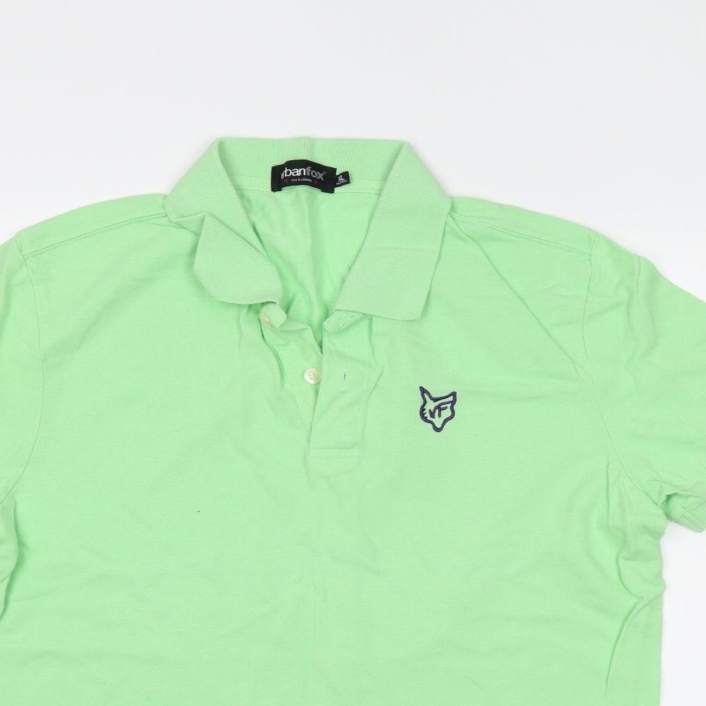 Urban fox Mens Green    Polo Size L