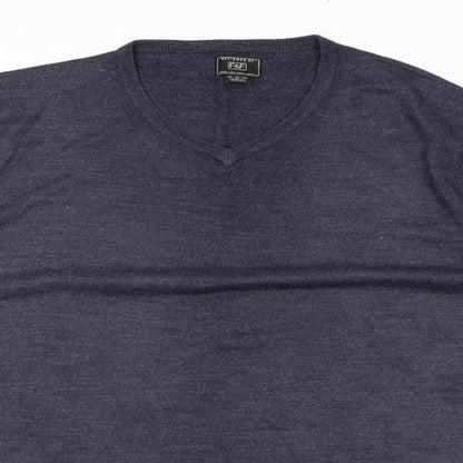 F&F Mens Blue   Pullover Jumper Size 2XL