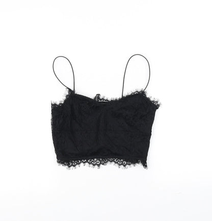 Womens UK Size 8 H&M Black Basic Blouse