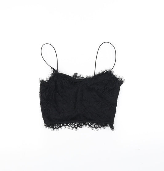 Womens UK Size 8 H&M Black Basic Blouse