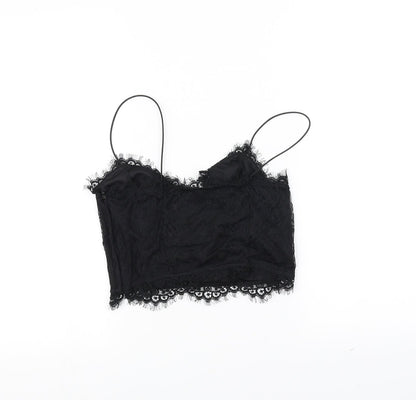 Womens UK Size 8 H&M Black Basic Blouse