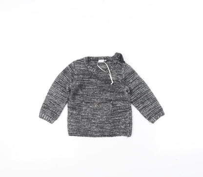 Mini Club Baby Grey  Knit Pullover Jumper Size 6-9 Months