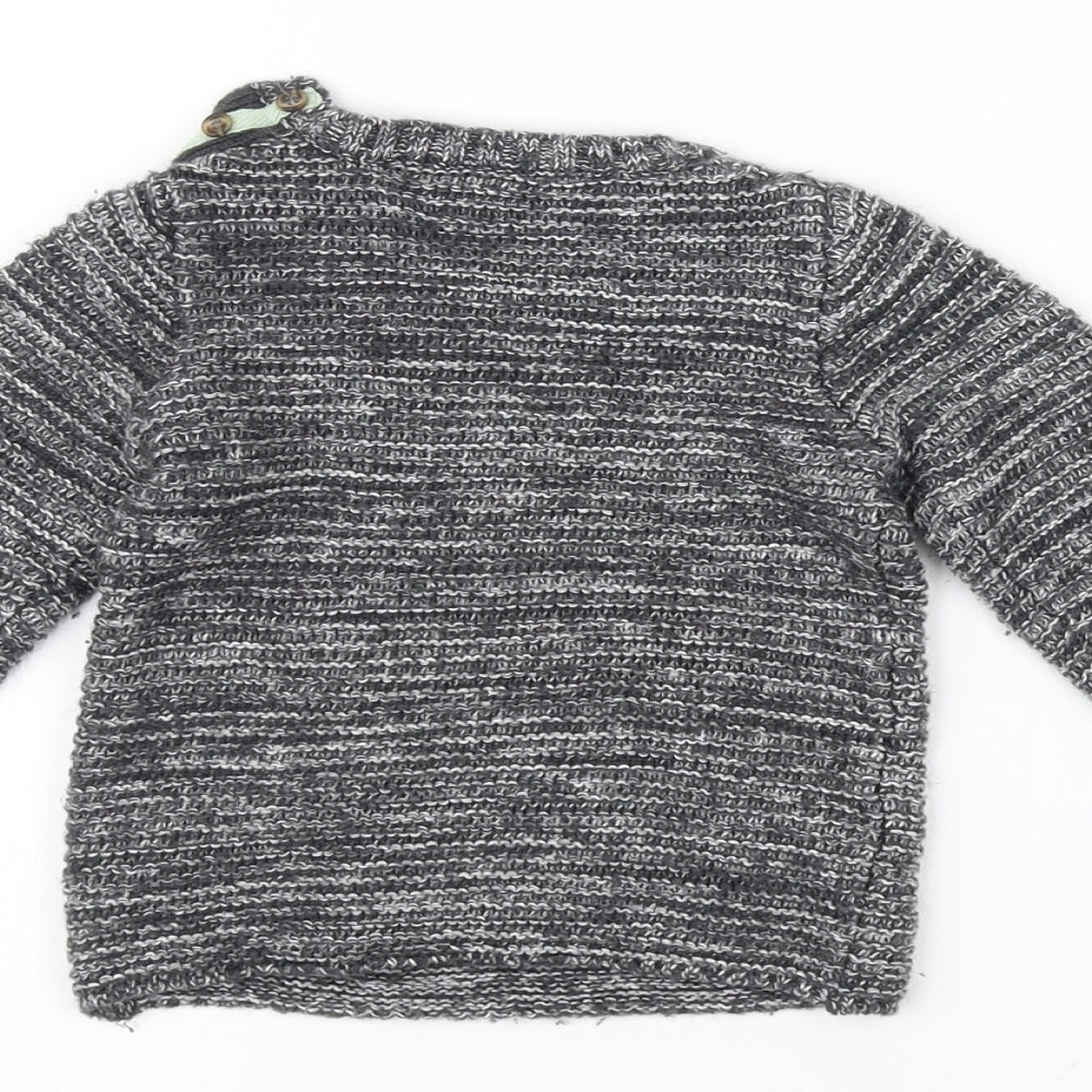 Mini Club Baby Grey  Knit Pullover Jumper Size 6-9 Months