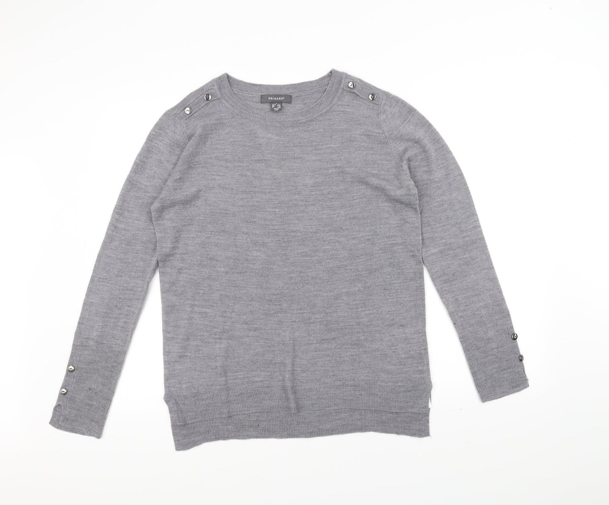 Primark Womens Grey   Pullover Jumper Size S
