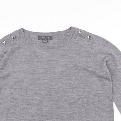 Primark Womens Grey   Pullover Jumper Size S