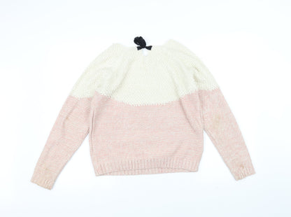 Le Redoute Girls Pink  Knit Pullover Jumper Size 14 Years